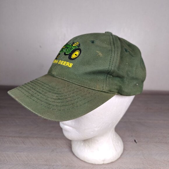 Vintage Distressed John Deere Green Tractor Embroidered Baseball Cap - Picture 5 of 11
